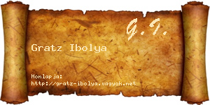 Gratz Ibolya névjegykártya